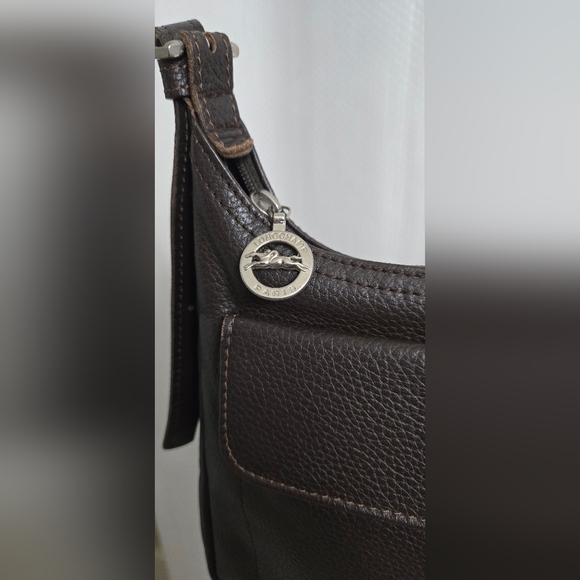 EUC Longchamp Brown Leather Shoulder Bag - Picture 10 of 14